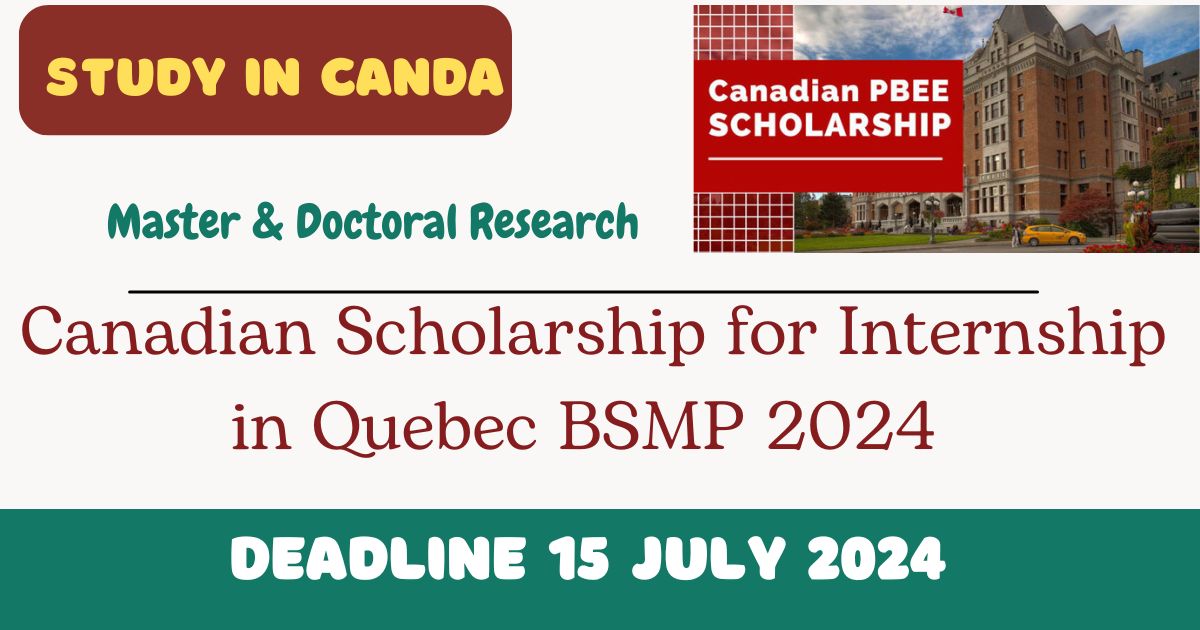 Canadian Scholarship for Internship in Quebec