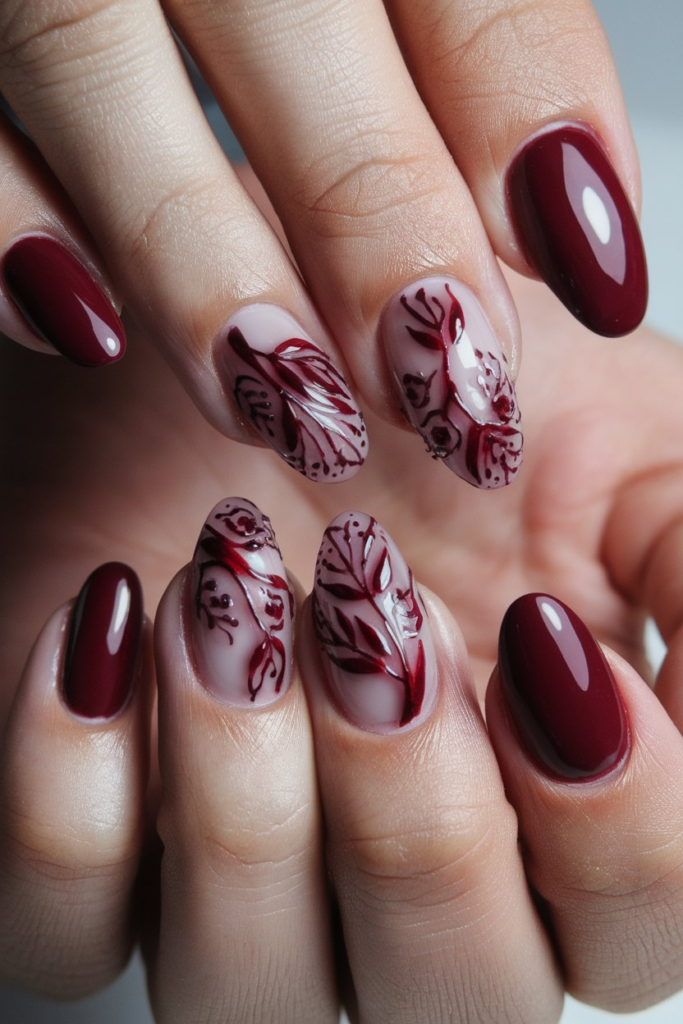 Glossy Maroon Elegance