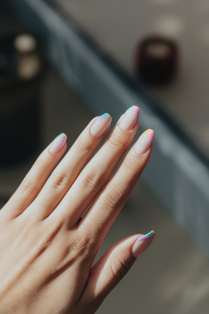 Pastel Rainbow Tips