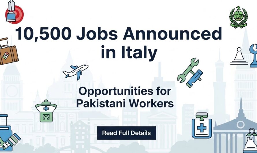 Italy Announces 10,500 Job Opportunities for Pakistani Workers