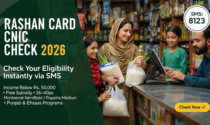 How to Check Your Rashan Card Eligibility Using CNIC in 2026: Complete Guide