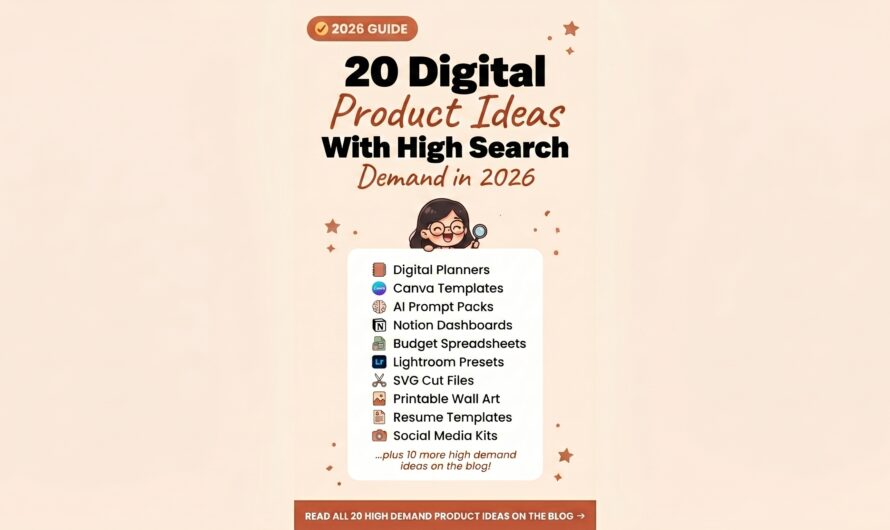 20 Digital Product Ideas With High Search Demand in 2026: What People Are Actually Buying Right Now