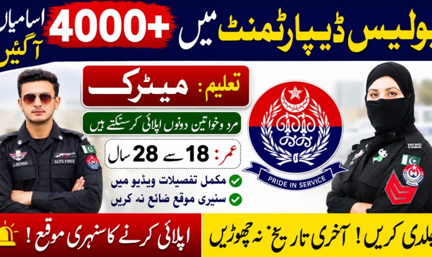 Sindh Police Announces New Recruitment 2026 for Head Constable, Police Constable & Driver Constable Posts