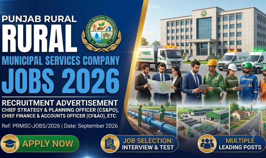 Punjab Rural Municipal Services Company Jobs 2026 – Latest Advertisement
