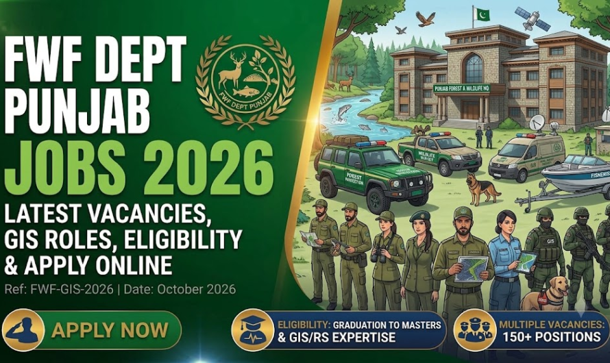 Forestry, Wildlife & Fisheries Department Punjab Jobs 2026 – GIS-Based Protection Regime Project
