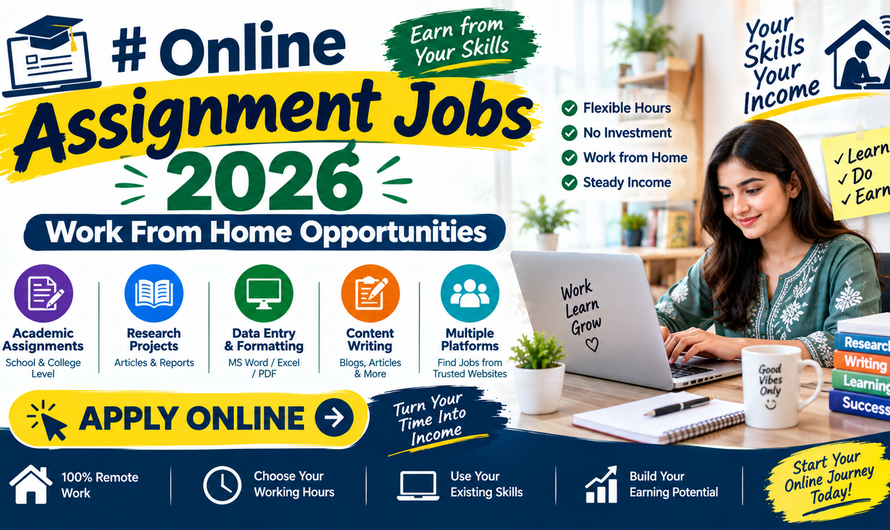 Online Assignment Jobs 2026 – Work-from-Home Opportunities