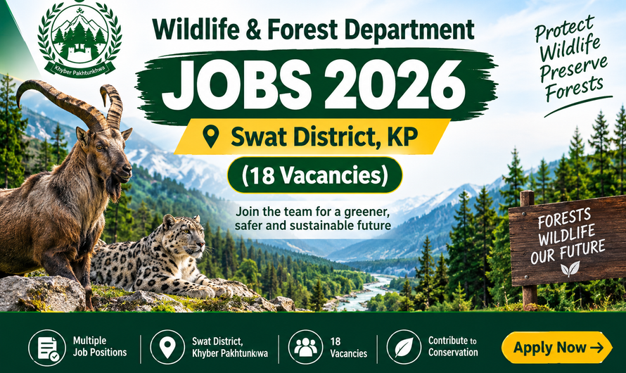 Wildlife & Forest Department Jobs 2026 – Swat District, KP (18 Vacancies)