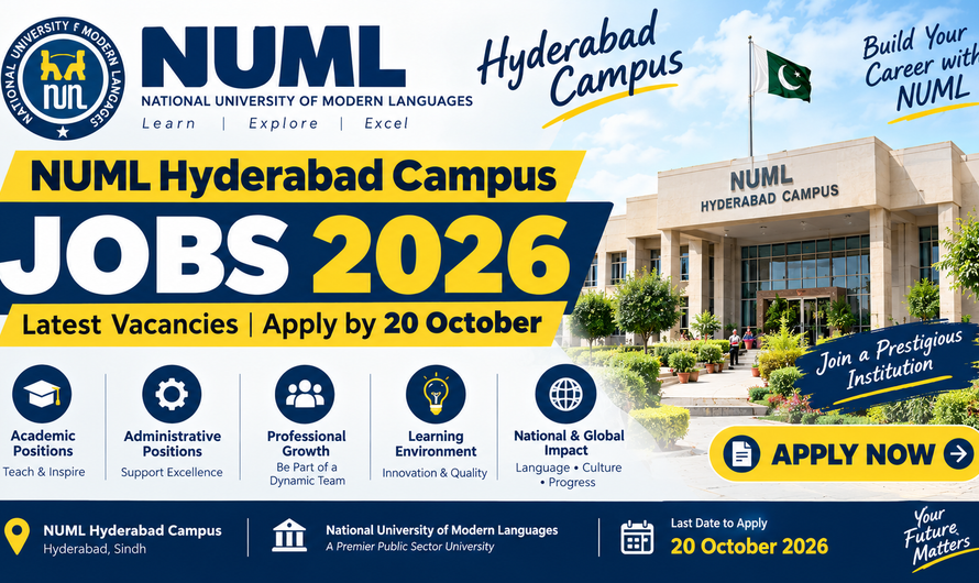 NUML Hyderabad Campus Jobs 2026 – Assistant Regional Director, Administration & Support Staff